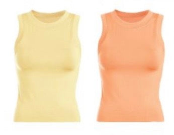 Blusa larga cuello redondo sin mangas